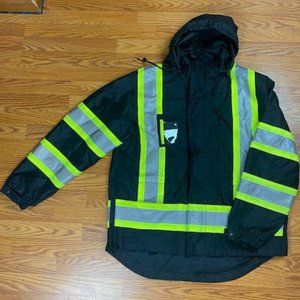 4in1 Hi v coat/jacket/vest/hoodie PPE, men's Size lg In Great Condition